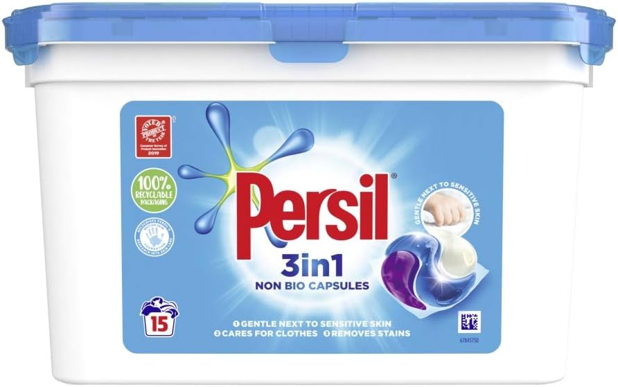 Persil 3in1 Non Bio Washing Capsules (15 Washes)