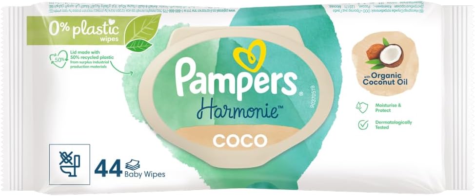 Pampers Harmonie Coco Baby Wipes (44 Wipes)