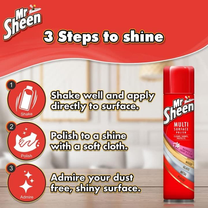 Mr Sheen Multi Surface Polish (250ml, Magnolia & Cherry Blossom)