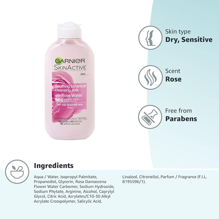 Garnier Naturals Rose Cleansing Milk (200ml)