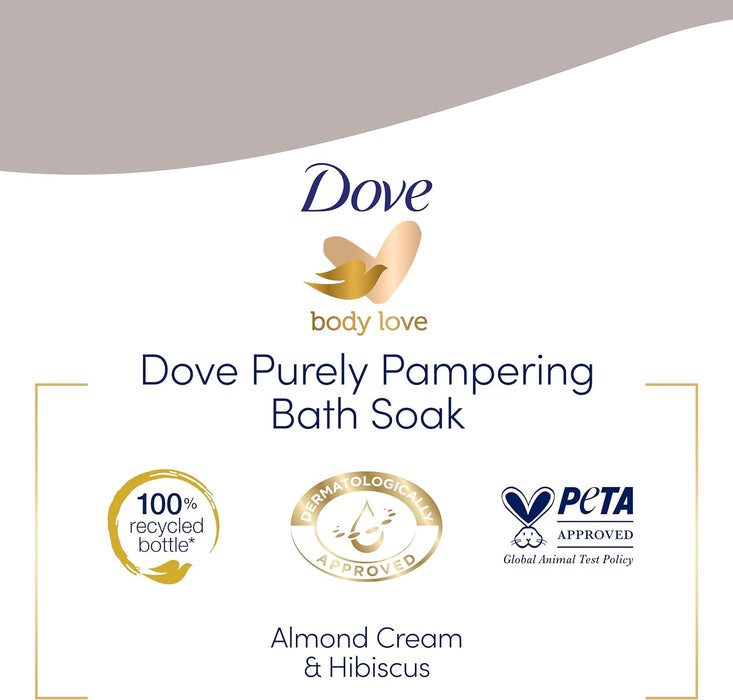 Dove Purely Pampering Almond Cream & Hibiscus Bath Soak (450ml)