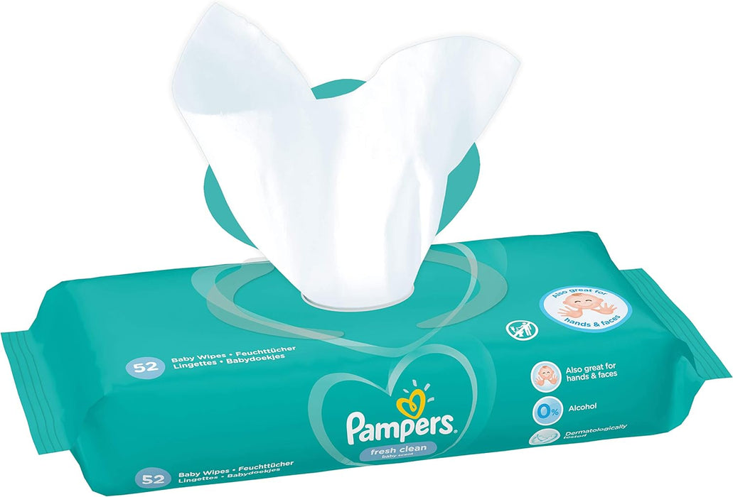 Pampers Baby Wipes Fresh Clean (52 Wipes)