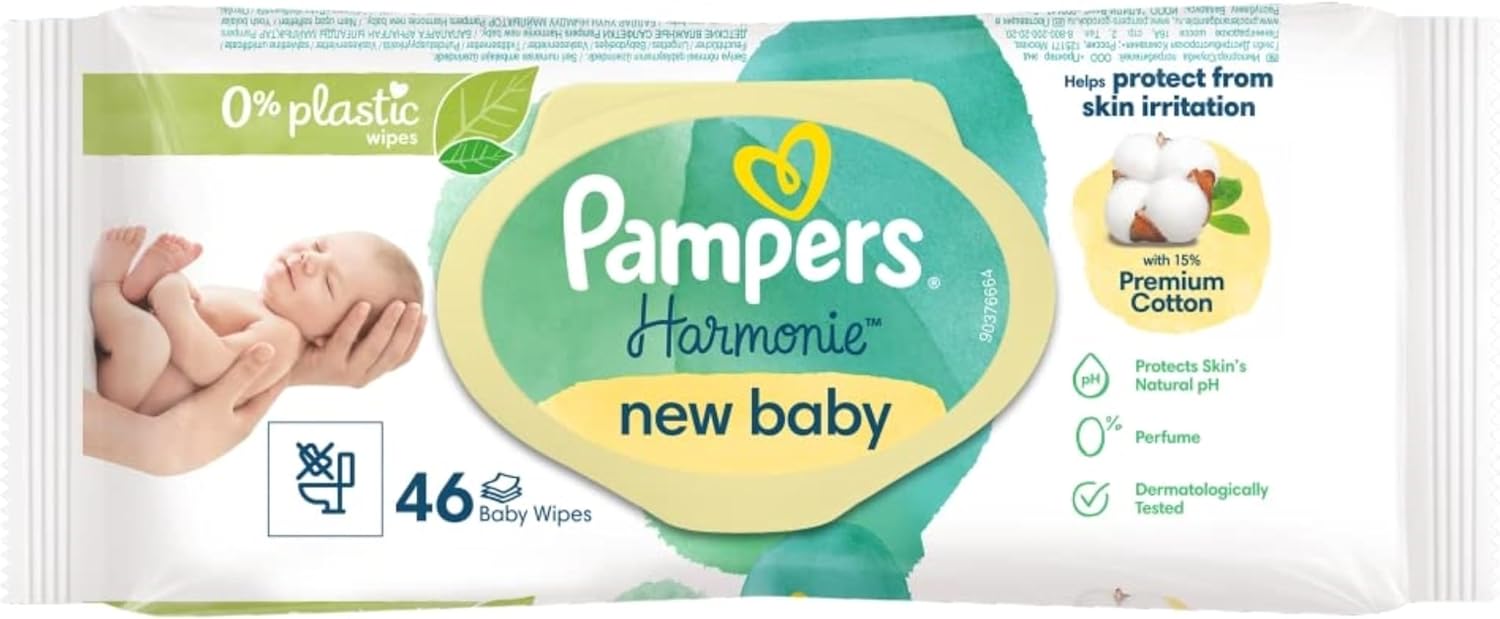 Pampers Harmonie New Baby Wipes (46 Wipes)