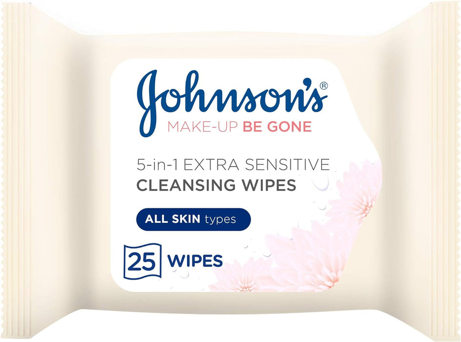 Johnson’s Face Care Extra Sensitive Wipes (25 Wipes)