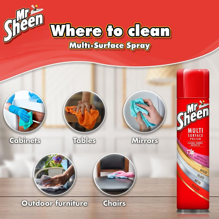 Mr Sheen Multi Surface Polish (250ml, Magnolia & Cherry Blossom)