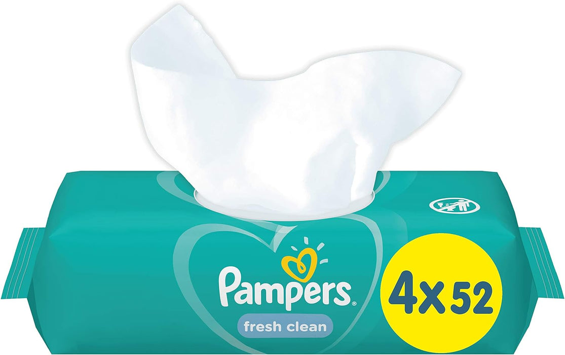 Pampers Wipes 4x52s Fresh Clean