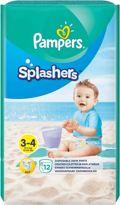 Pampers Splashers Swim Nappies 3-4 Years 12s