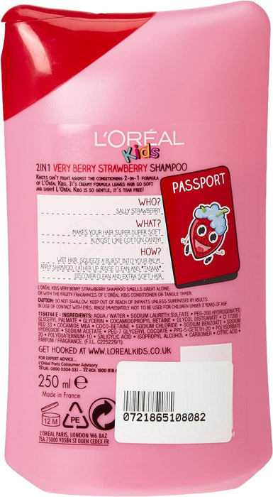 L'Oréal Kids Very Berry Strawberry 2-in-1 Shampoo (250ml)