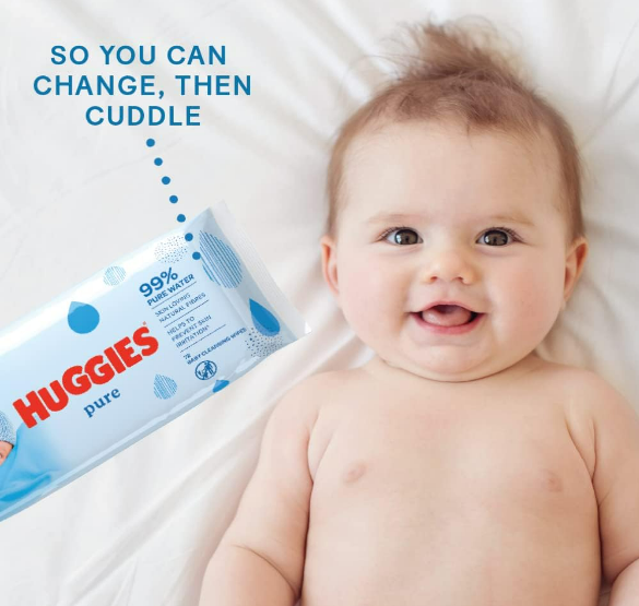 Huggies Pure Baby Wipes (12 x 56 Wipes, 672 Total)