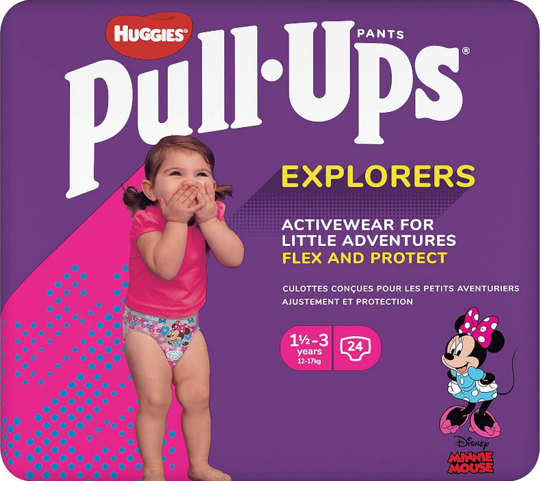 Huggies Explorers Pull-Ups for Girls (Size 5 / 12–17 kg, 24 Pants)