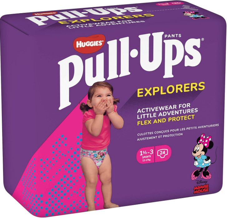 Huggies Explorers Pull-Ups for Girls (Size 5 / 12–17 kg, 24 Pants)