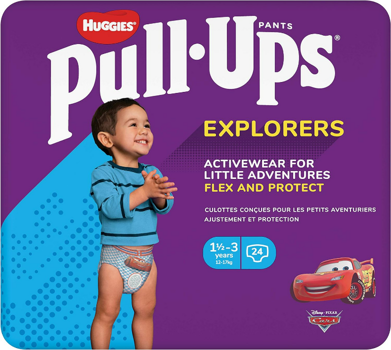 Huggies Explorers Pull-Ups for Boys (Size 4-5+ / 12–17 kg, 24 Pants)