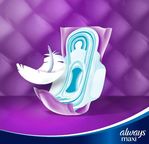 Always Maxi Pads Long with Wings (12 Pack)