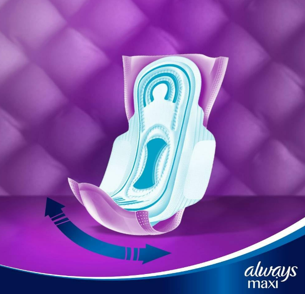 Always Maxi Pads Long with Wings (12 Pack)