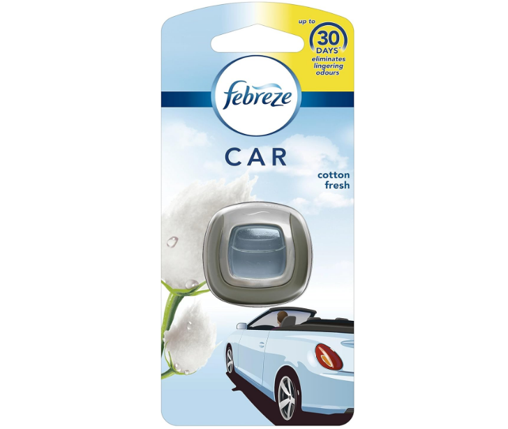 Febreze Clip-On Car Air Freshener – Cotton Fresh (2ml)