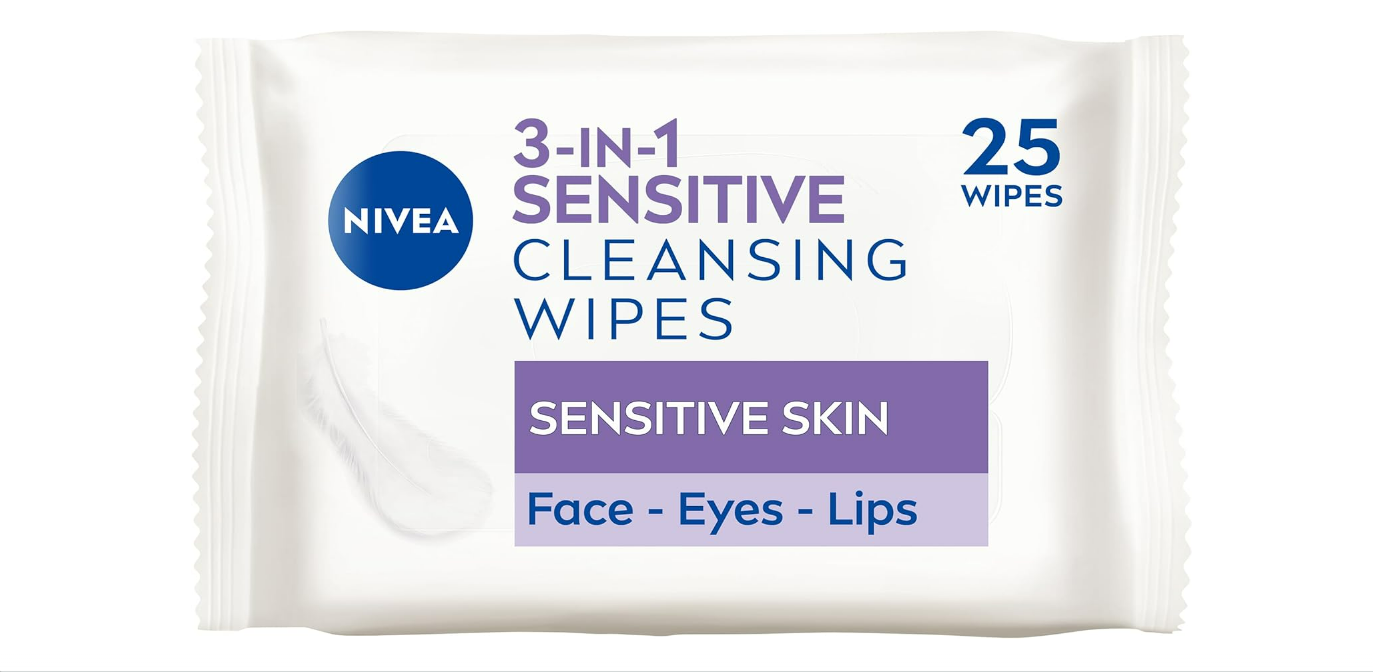 NIVEA 3in1 Sensitive Biodegradable Wipes (25 Wipes)