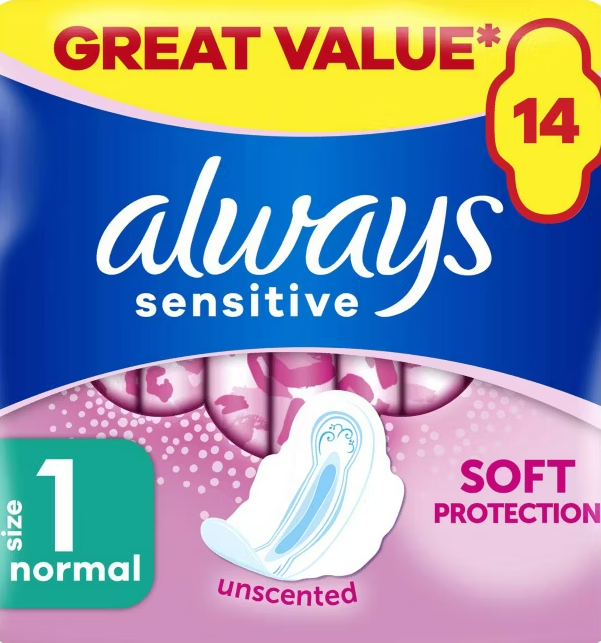 Always Sensitive Normal Plus Pads (14 Pack)